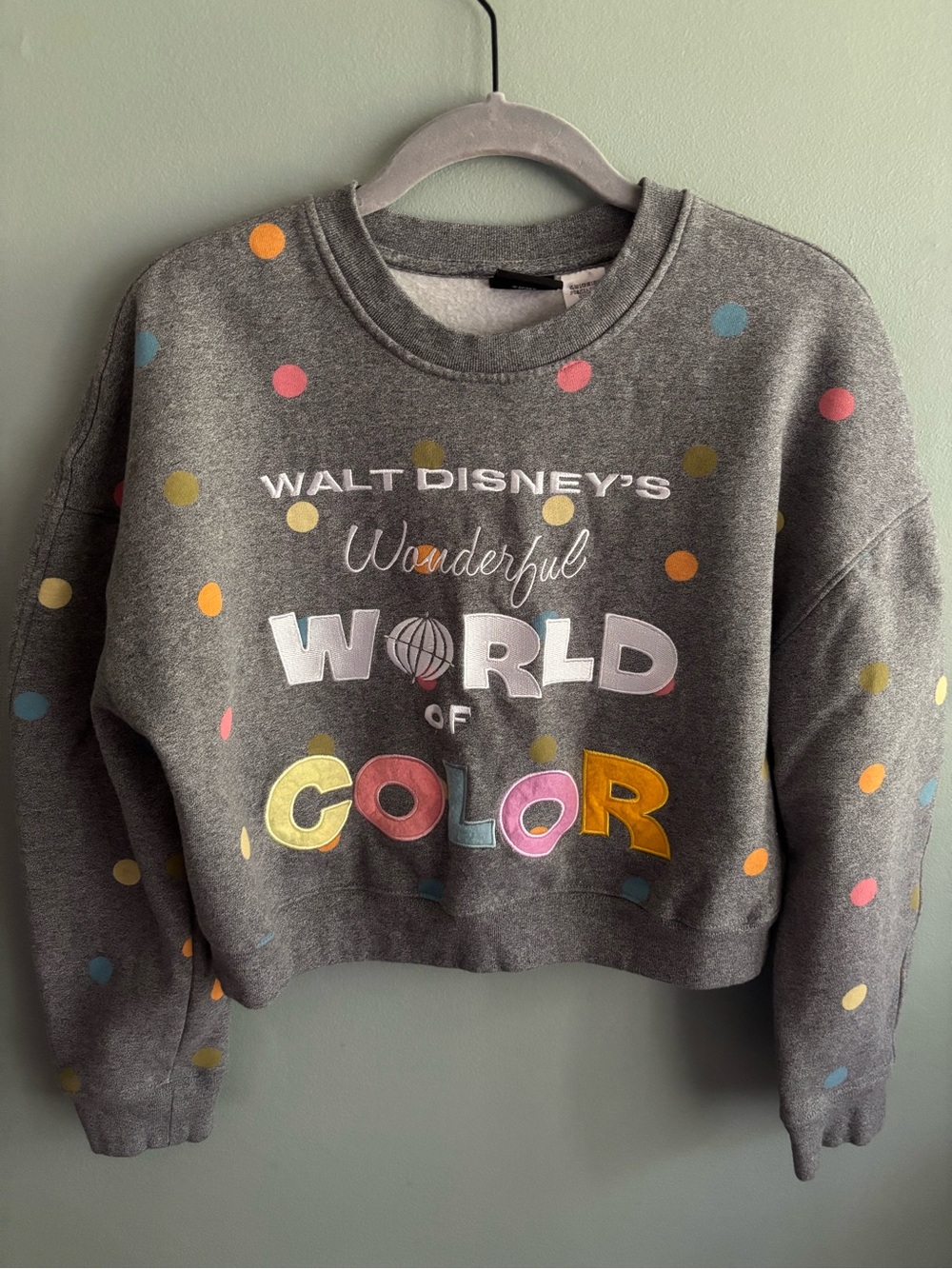 Disney100 The Eras Collection Wonderful World of Color Cropped Sweatshirt SM
